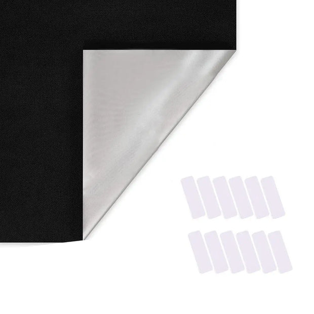 Removable Window Blackout Fabric Cloth Light Blocking Sunshade Black Curtain DIY Blackout Glass Privacy Window Tint Sticker