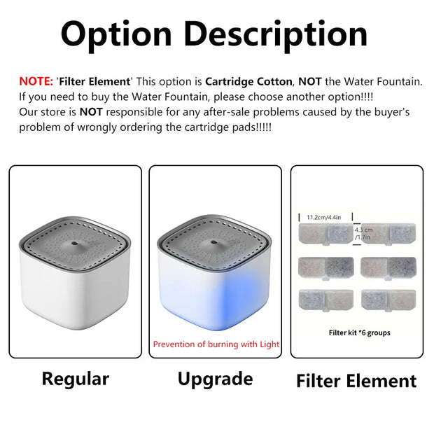 Automatic Cat Water Fountain with Filter