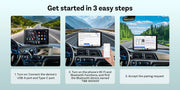 OTTOCAST CarPlay Screen 9.0" INCH 4K Car Touch Screen Wireless Carplay Android Auto Radio DVR GPS Video Built-in Youtube Netflix