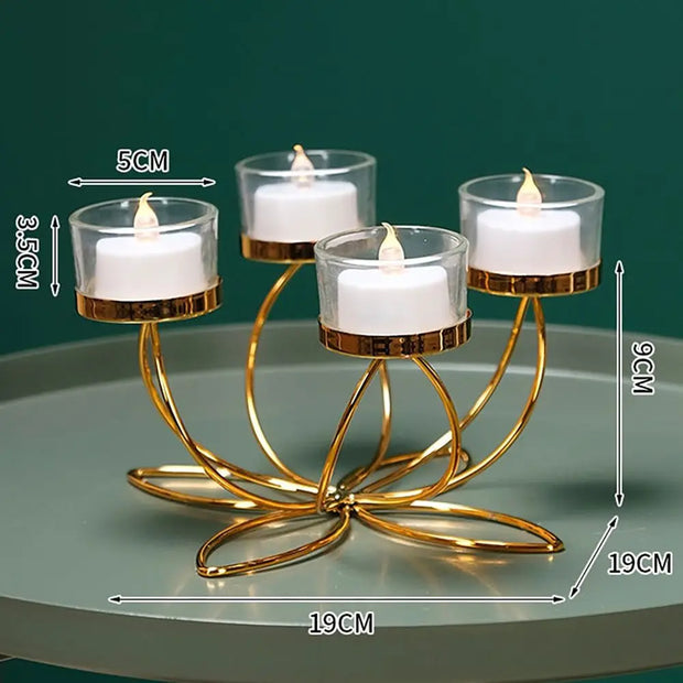 Metal Candle Holder for Table Decor