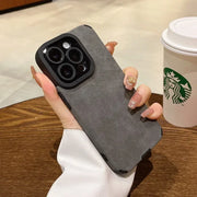 Fashion Phone Case For iPhone 17 Air 16 15 14 13 12 11 Pro Max 16 Plus Fur Leather Full Lens Protection Cases Cover