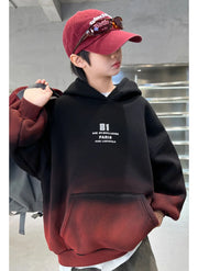 Fashion Kids Winter Clothes New Product Warm Hoodies Sweatshirts Boy Novelty High Streetwear Outerwear Child Gradient Sweatshirt