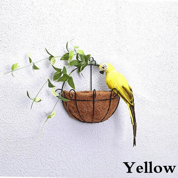Handmade Feather Parrot Garden Ornament