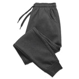 Men's dark gray jogger sweatpants on white background