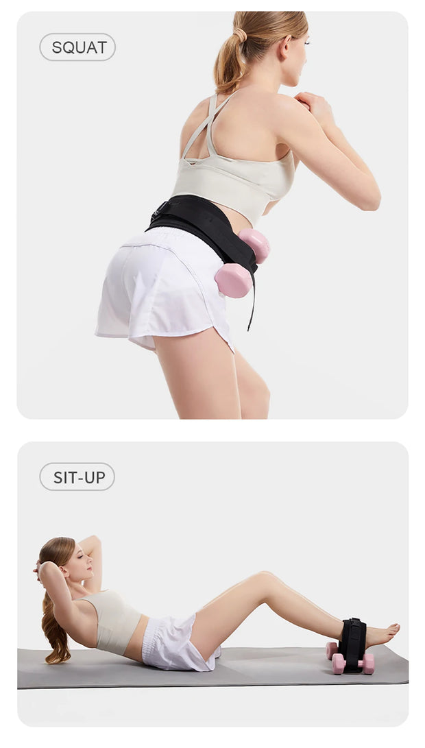 GOBYGO Weight Belt Dumbbell Weight Belt Adjustable Weight Training Safety Hip Thrust Weight Belt Gym Glute Bridge Assisted Belt