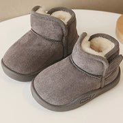 Winter Snow Boots For Children PU Leather Waterproof Kid's Plush Boots Thick Warm Cotton Shoes For Kids Boy's Girl's Warm Boots