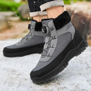 Winter Men Boots Outdoor Men Snow Boots High Top Cotton Boots with Fur Waterproof Non-slip Ankle Boots Lightweight Work Boots