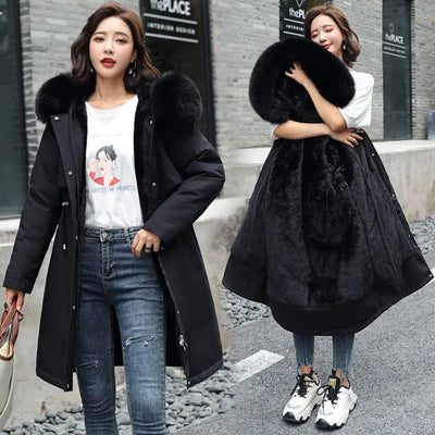 Womens winter parka front view