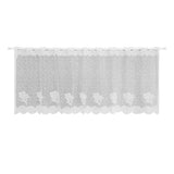 American-Style Kitchen Half-Curtain, White Gauze with Eyelets, 150x60cm