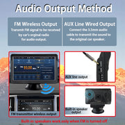 Car Radio Wireless CarPlay Android Auto Multimedia Video Player 7inch Portable Touch Screen With USB AUX For Rear View Camera