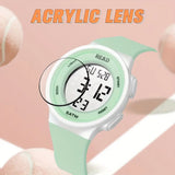 Women's LED Digital Watch, Waterproof Sport Watch with Silicone Band