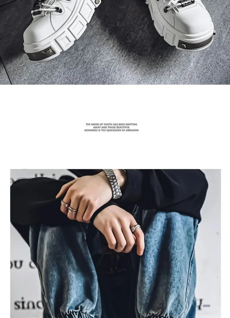 Women's Platform Sneakers – Casual Leather, Summer Sport Style