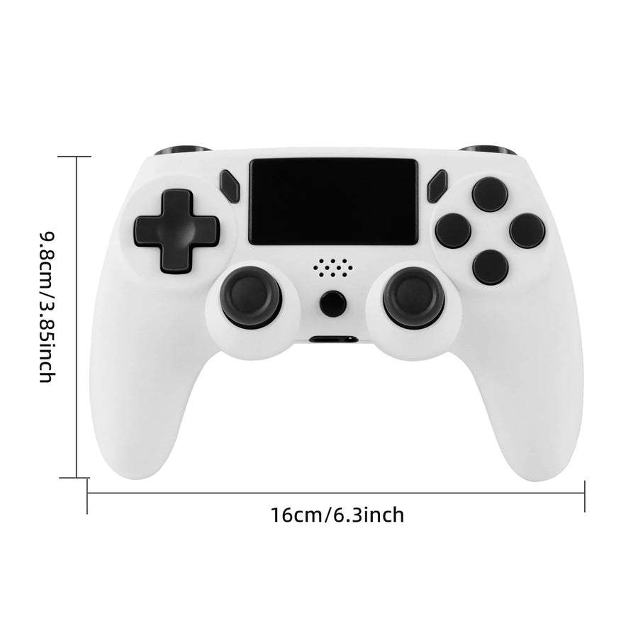 Wireless Gamepad with 6-Axis Gyroscope – PC Joystick with Touchpad, Dual Vibration for PS4/PS3/PC