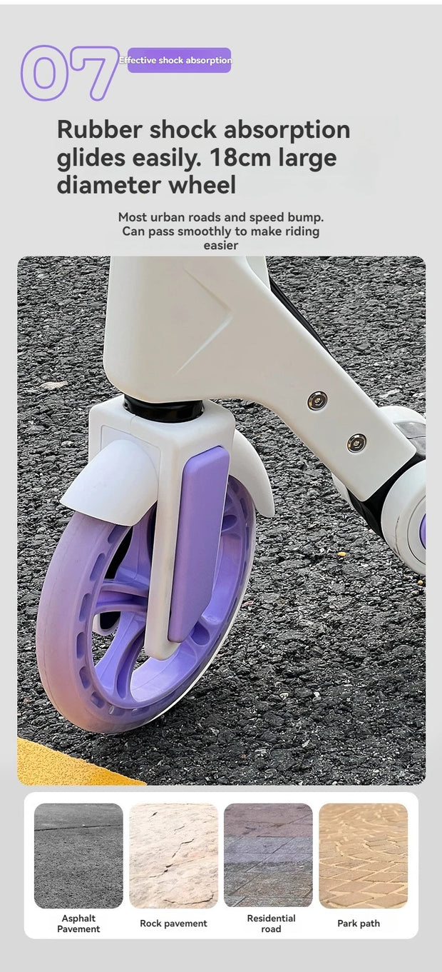 Teenagers and Kids Scooters Adult Two-Wheeled Collapsible City Campus Scooter 12 Scooter