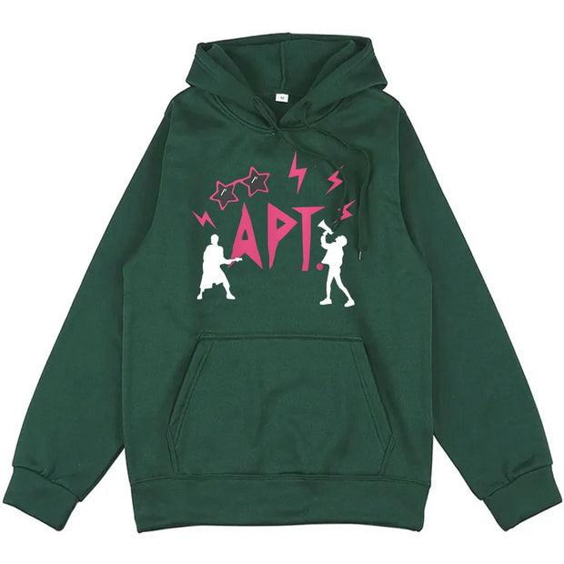 Winter Men/Women Clothes APT ROSÉ & Bruno Mars Hoodies Streetwear Unisex Hip Hop Long Sleeve Sweatshirts Harajuku Graphic Hoody