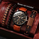 Men’s Hip-Hop Style Quartz Watch & Bracelet Set