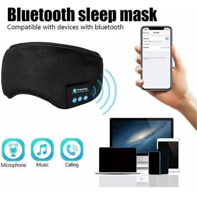 Bluetooth Sports Sleeping Earphones New Headband Elastic Wireless Headphone Music Eye Mask Blackout Noise Cancellation Headset UpTrend Deals