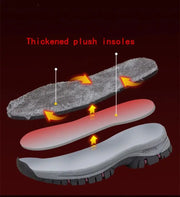 Winter Boots for Men New Waterproof PU Leather Warm Snow Ankle Boots Outdoor Warm plush Non-slip Work High-top Casual Shoes