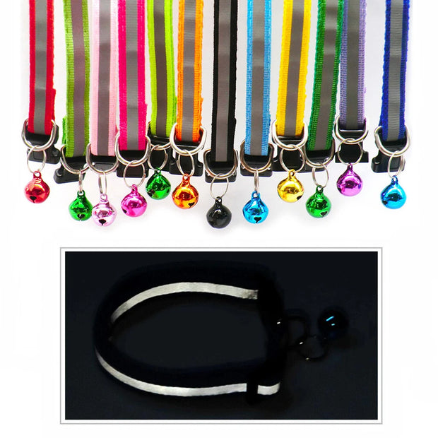 Reflective Pet Collars with Bells, 2-Pack