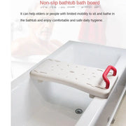 With Handle Bathtub Shower Board Adjustable Non -slip Bathtub Bench With Rounded Corners Bath Sitting Board For Disabled People