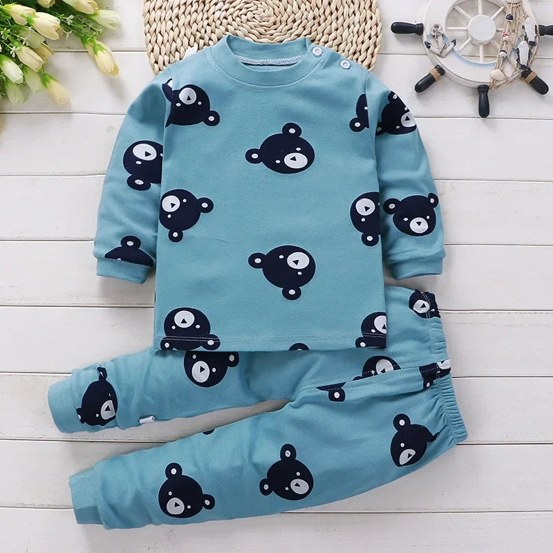 Kids' Cotton Clothing Set – Autumn/Winter for Boys & Girls