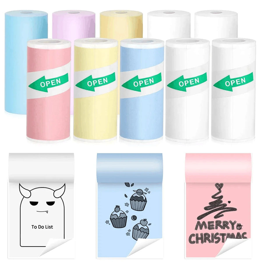 Mini Portable Printer Thermal Paper HD 57*25mm Universal Self-adhesive Roll Paper Label Sticker For Phone Printing Picture Photo UpTrend Deals