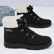 Winter Men Boots Outdoor Men Snow Boots High Top Cotton Boots with Fur Waterproof Non-slip Ankle Boots Lightweight Work Boots