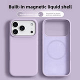 Magnetic Phone Case for iPhone 17/16 Pro Max, Liquid Silicone, MagSafe-Compatible