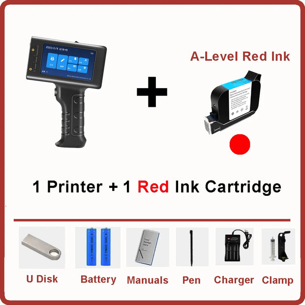 Willita Handheld Thermal Inkjet Printer English Language Production Date Number Logo Expiry Date Label Plastic Hand Jet Printer