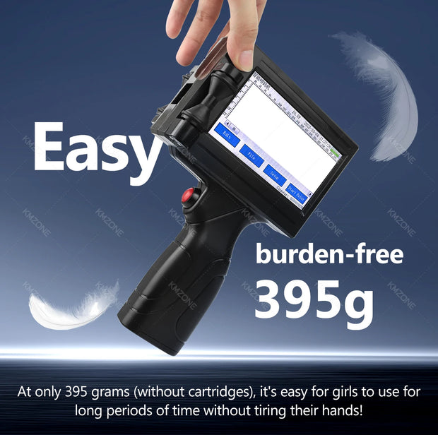 12.7mm Portable Inkjet Printer Handheld TIJ Maker Machine with ink Cartridge Image Picture Serial Number Edit Print