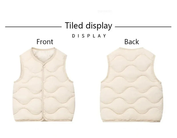 2025 Winter Outdoor Clothes For Children Vests & Vests Winter Kids Boy Girl Clothes Outerwear Infant Life Jacket Waistcost