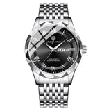 Men’s Minimalist Quartz Watch with Stainless Steel Case & Alloy Band