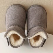 Winter Snow Boots For Children PU Leather Waterproof Kid's Plush Boots Thick Warm Cotton Shoes For Kids Boy's Girl's Warm Boots