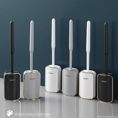 Wall-Mount Quick Drain Toilet Brush Set