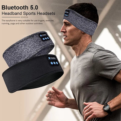 Bluetooth Sleep Headband Headphones – Wireless Sports Headband with Eye Mask