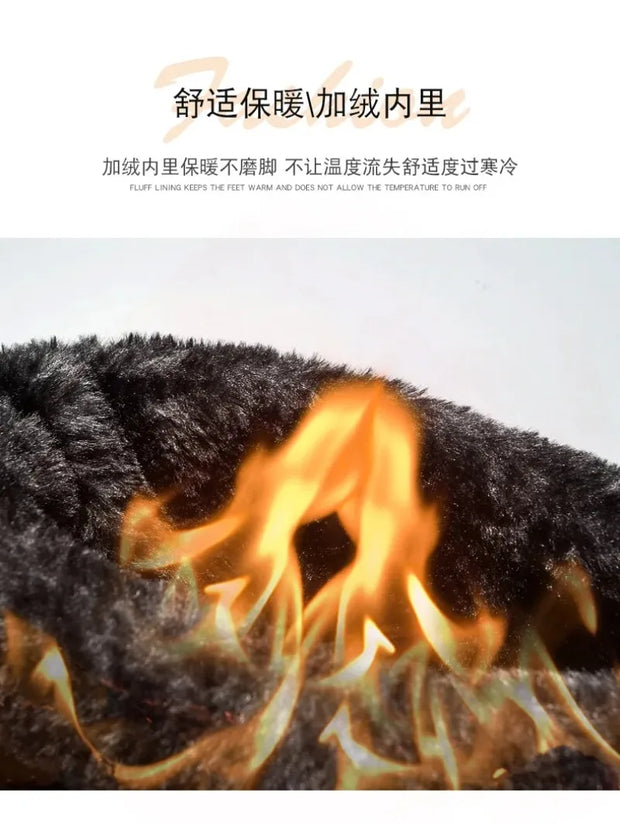 Winter Women Boots Fashion High-top Cotton Shoe Non Slip Wedges Platform Booties Mid-calf Snow Boots Warm Winter Boots for Women