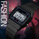 Men’s Military-Style LED Digital Watch with Silicone Band