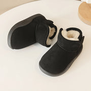 Winter Snow Boots For Children PU Leather Waterproof Kid's Plush Boots Thick Warm Cotton Shoes For Kids Boy's Girl's Warm Boots