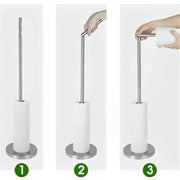 Freestanding Stainless Steel Toilet Paper Stand