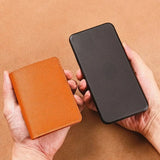 Slim PU Leather Wallet, Ultra-Thin Card Holder for Men and Women