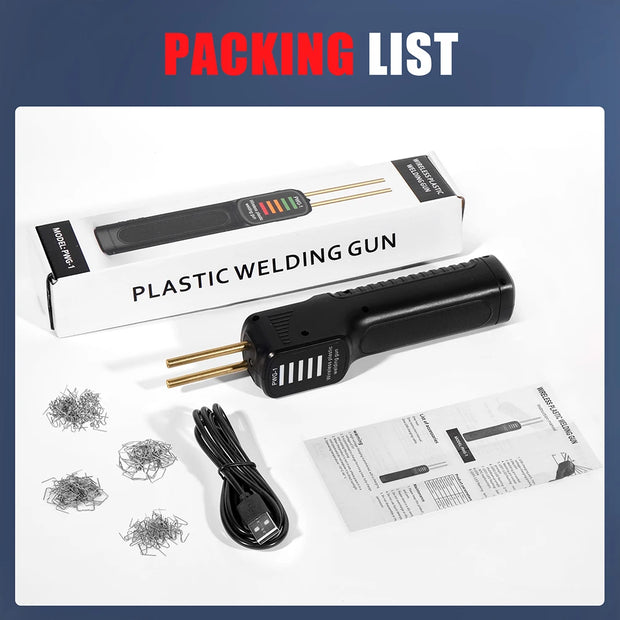 300W Plastic Welding Machine Soldering Iron Garage Repair Tools Car Bumpers Repair Tool Kits Welder Gun Portable USB Welding Kit