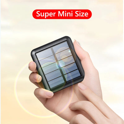 20000mAh Solar Power Bank – Portable Charger with Built-in Cables for iPhone & Android