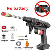 60BAR Cordless High Pressure Car Washer Spray Water Gun Wireless High Pressure Car Wash Water Gun Washer Self Priming Sustain