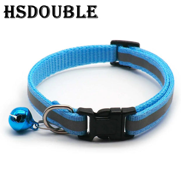 Reflective Pet Collars with Bells, 2-Pack