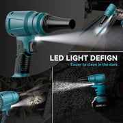 Cordless Electric Air Blower Turbo Jet Rechargeable Handheld Garden Leaf Blower Dust Blowing Tool For Makita 18V Battery