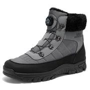 Winter Men Boots Outdoor Men Snow Boots High Top Cotton Boots with Fur Waterproof Non-slip Ankle Boots Lightweight Work Boots