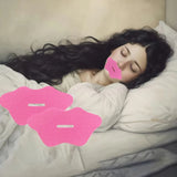Mouth Tape for Sleeping - set of mouth tape strips with text explaining how they work on purple background