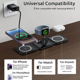 3-in-1 MagSafe Wireless Charging Station – Foldable Magnetic Travel Charger for iPhone