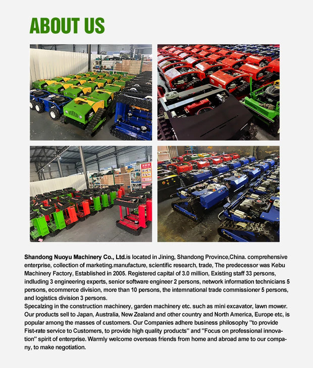 Customized Track-type All-terrain Zero-turn Remote-controlled Lawn Mower High Efficiency and Energy Saving