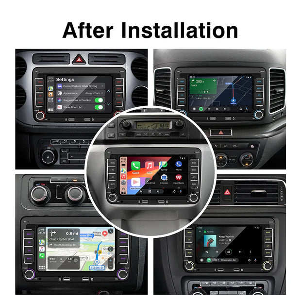 7 inch Car Stereo Radio Android 14 Carplay For VW Volkswagen